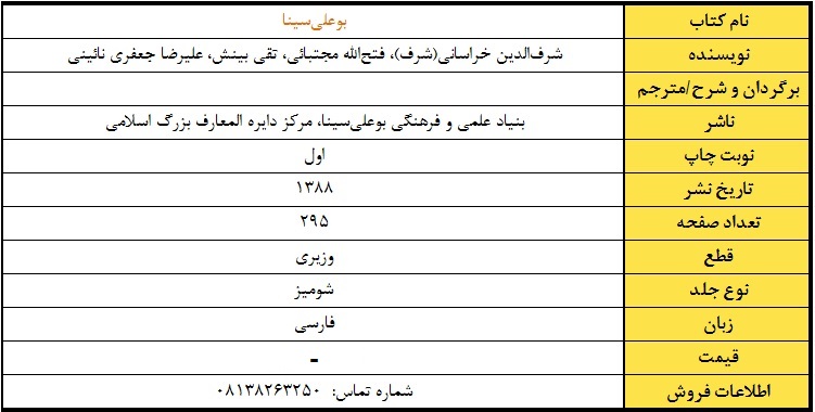 فروش کتاب بوعلی